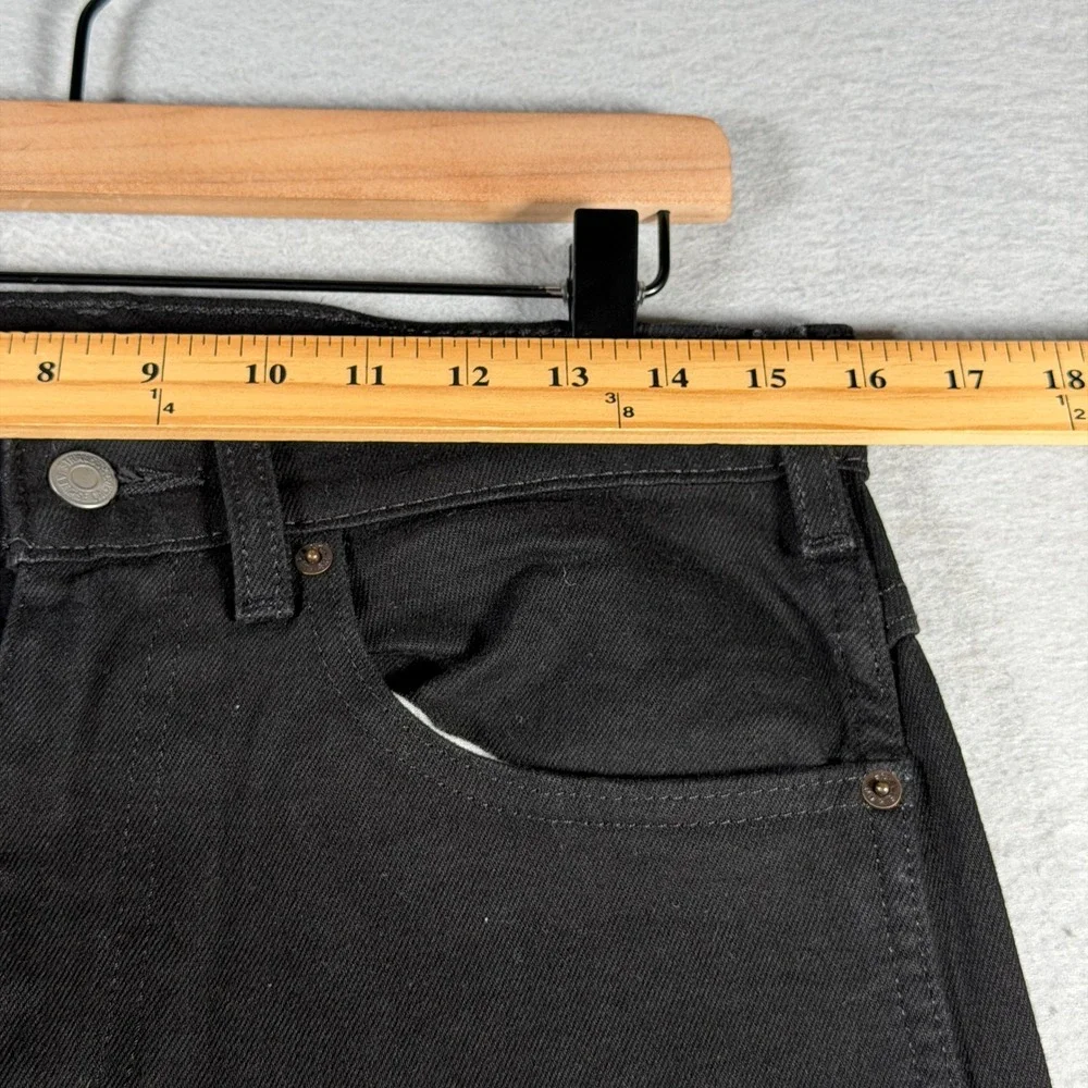 Levis Western Fit Mens Black Straight Leg Stretch Denim Jeans 31x32 37681-0033